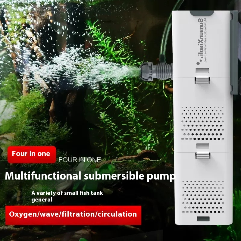 Filtro SUNSUN 3 en 1 para acuario, filtro de tanque de peces, Mini filtro de tanque de peces, purificador de agua sumergible de oxígeno para acuario