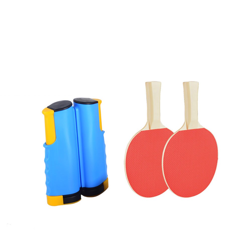 support de filet de Ping-Pong portatif support de filet de Ping-Pong rétractable accessoire de Ping-Pong support de filet de Ping-Pong avec 1 paire de Tennis de Table: blue