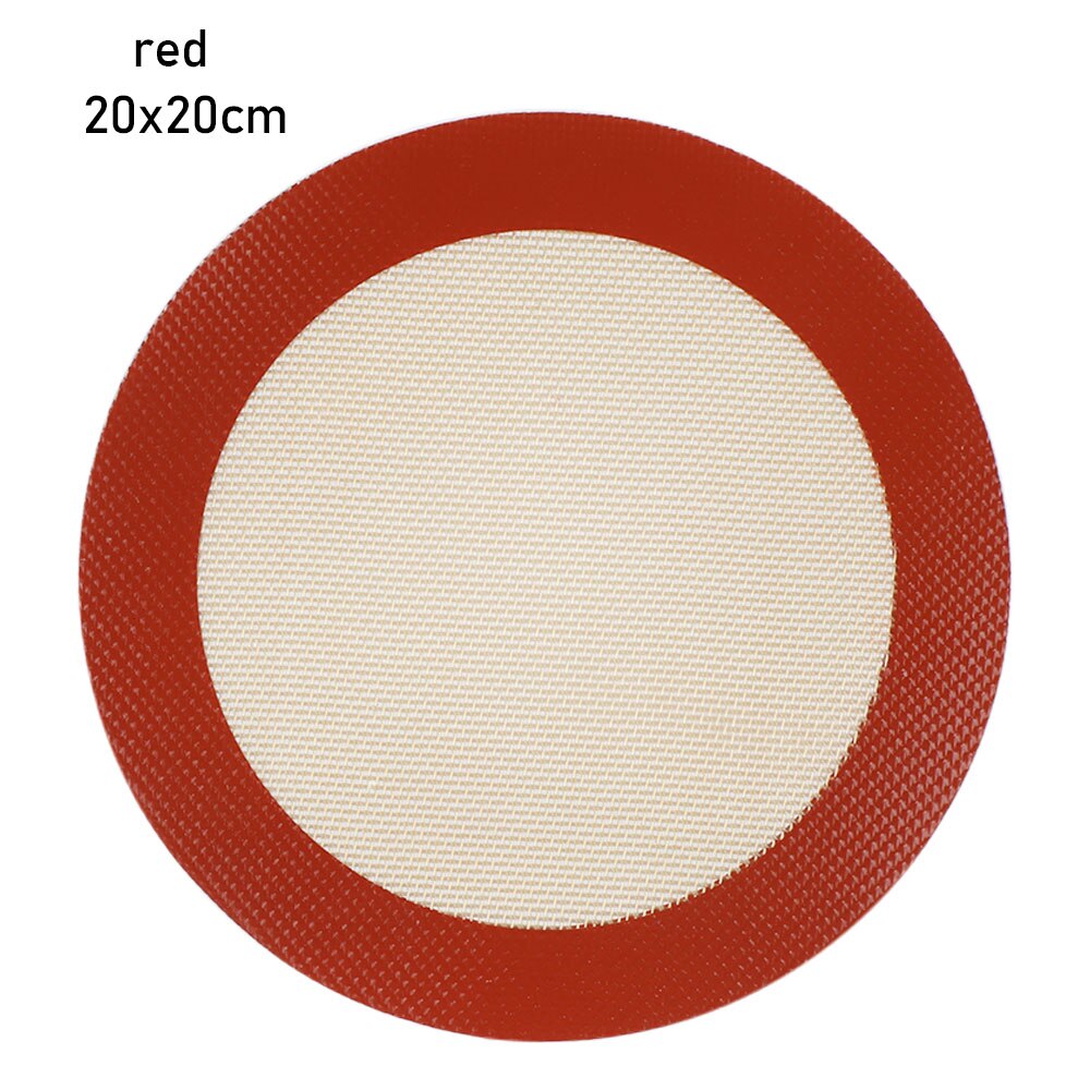 DIY Baking Pastry Silicone Mat For Cookie Bread Biscuits Puff Nonstick Baking Heat Resistant Mat Oven Sheet Liner Kitchen Tools: 20x20cm	red