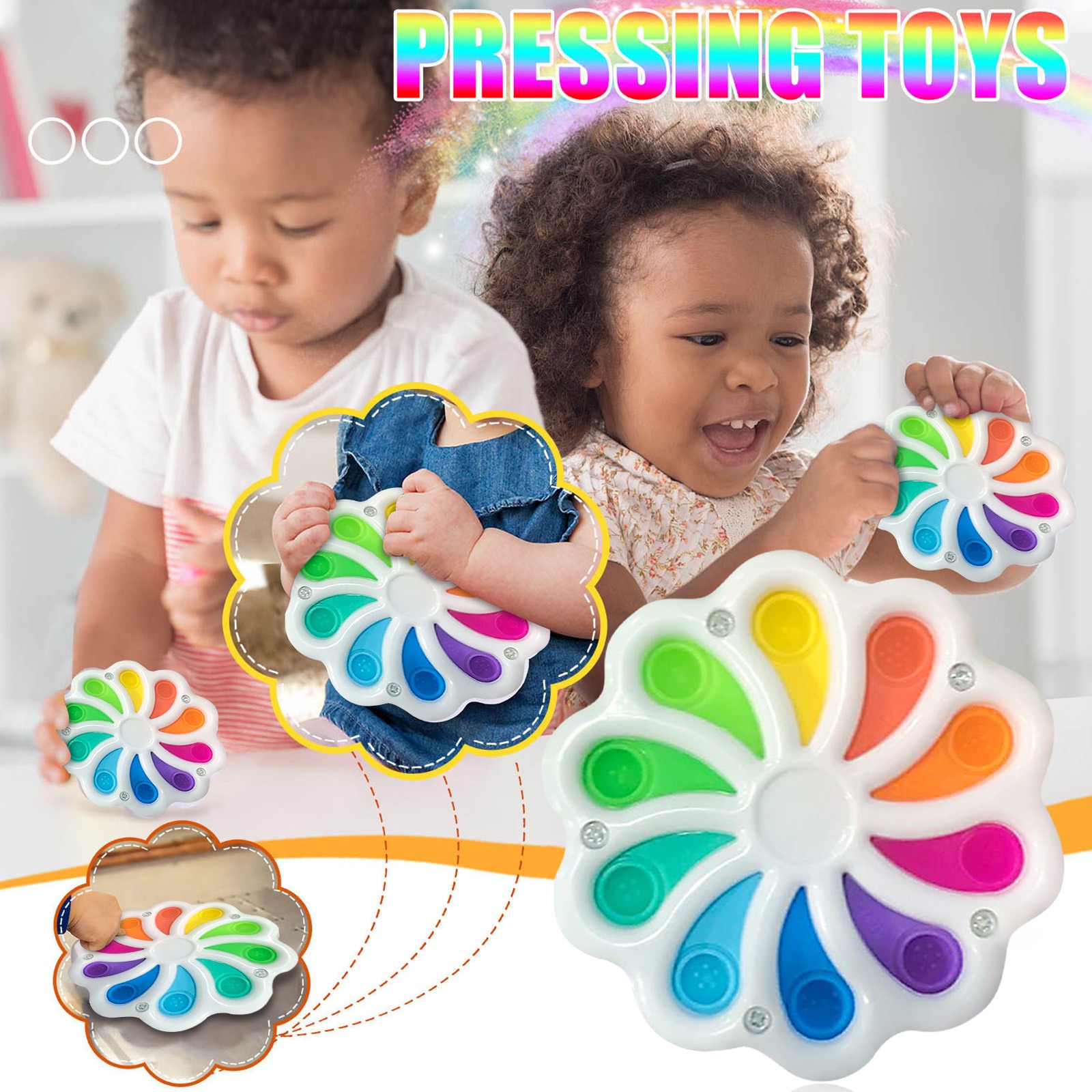jouet en Silicone souple pour enfant, fossette, grosse tête, soulage le Stress, éducation précoce, autisme