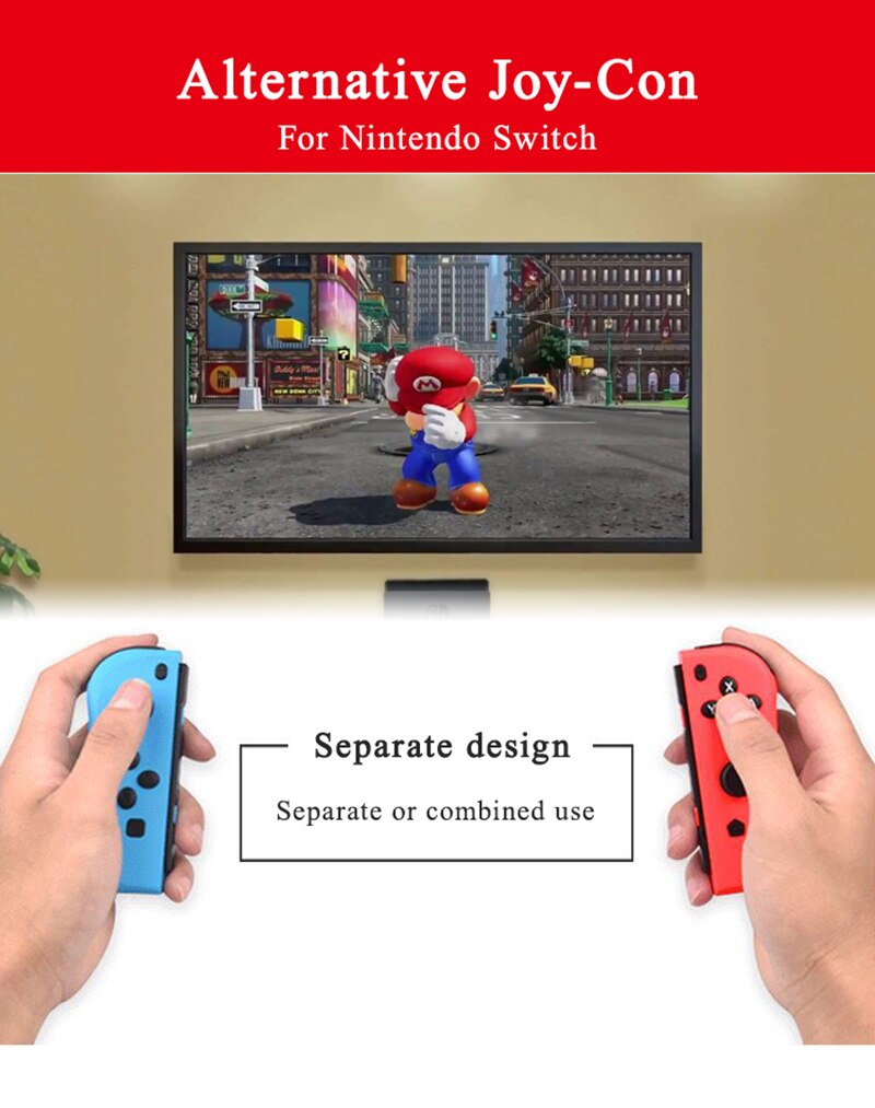 Controller Wireless multicolore per Nintendo Switch utilizzato tramite cavo e Bluetooth, comprese le funzioni di vibrazione e sensore