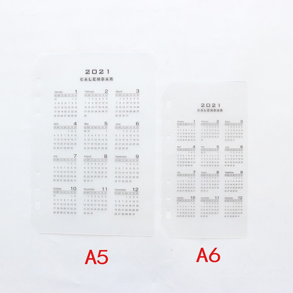 Domikee Jaar Caledar Pp Transparante Index Divider Voor 6 Rings Binder Spiraal Planner Notebooks Kantoor School Briefpapier A5A6