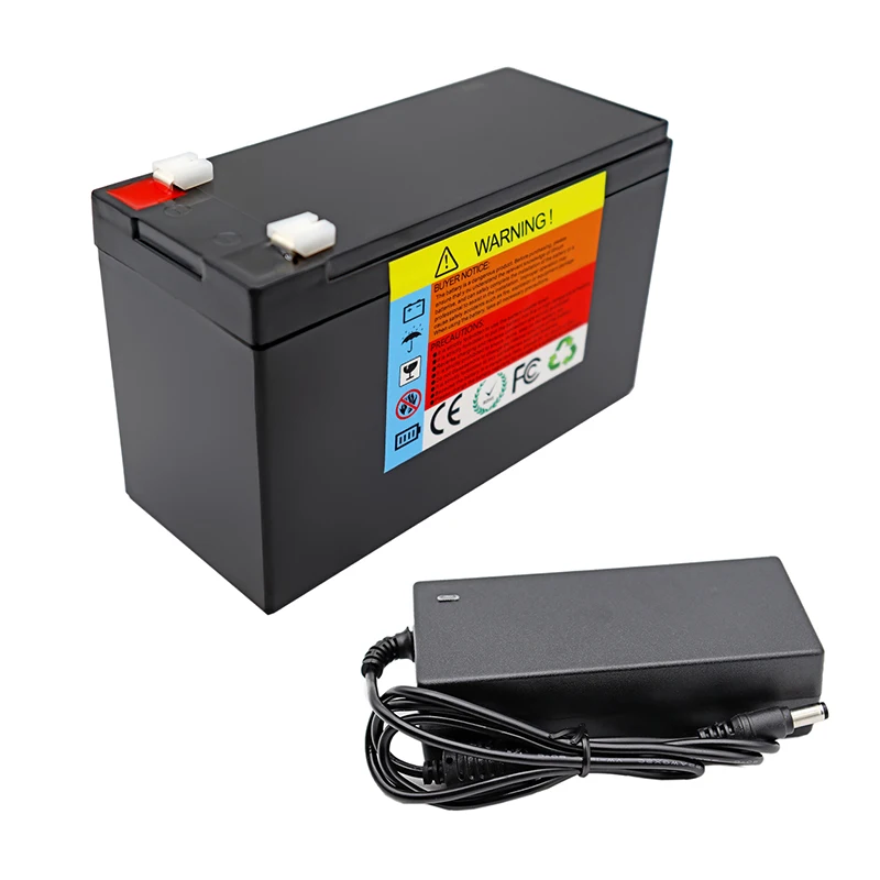12V 12Ah 18650 lithium-ion accu, 12v spuitapparaat, ononderbroken voeding, kinderautoaccu met 20A BMS + 3A oplader: Rood