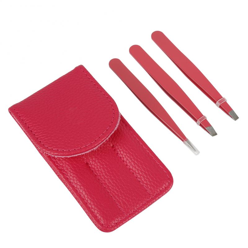 Make-Up Professionele Wimper Pincet 3D Volume Wimper Extension Tweezer Fan Lash Wenkbrauw Pincet Cosmetica Gereedschap: Rose Red