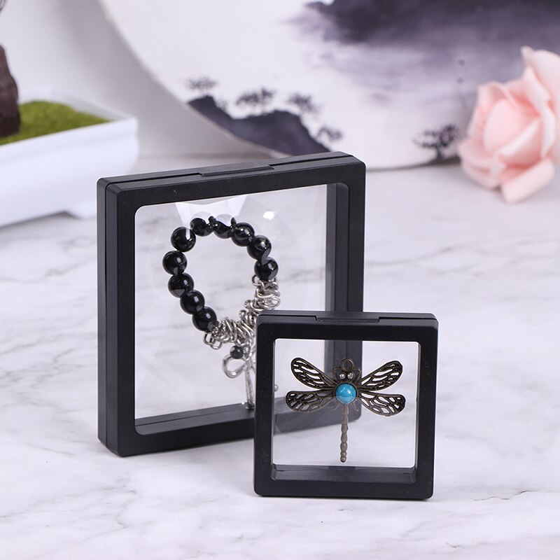 1PC Transparent Storage Rack Acrylic Display Stand Photo Albums PE Thin Film Suspension Jewelry Display Box
