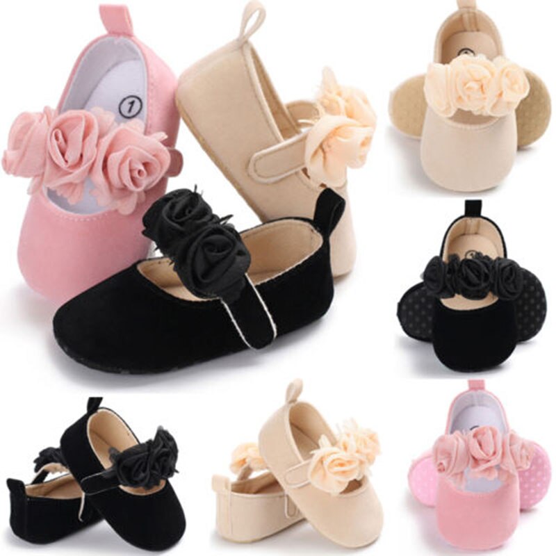2018 Bebê Menina Sapatos Da Criança Menina Sapatos Berço Mocassins Floral Infantil Macio Único Bebê Sapatos de Couro Anti-slip Rebanho sneakers