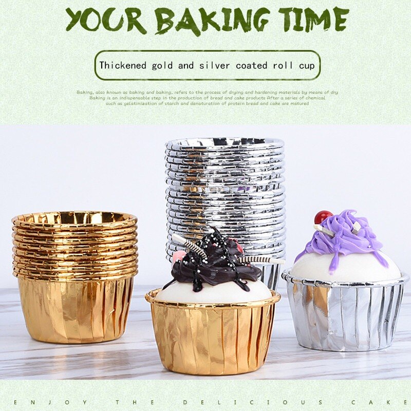 50 Stks/set Cupcake Liners Wrappers Hittebestendige Muffin Papier Gevallen Baking Cups Mallen Cake Papier Gebak Gereedschappen Feestartikelen