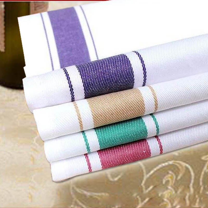 5pcs/batch Cotton Wiping Cloth Western Restaurant Napkin Towel Absorbent Cotton Plaid Tea Towel Handkerchief
