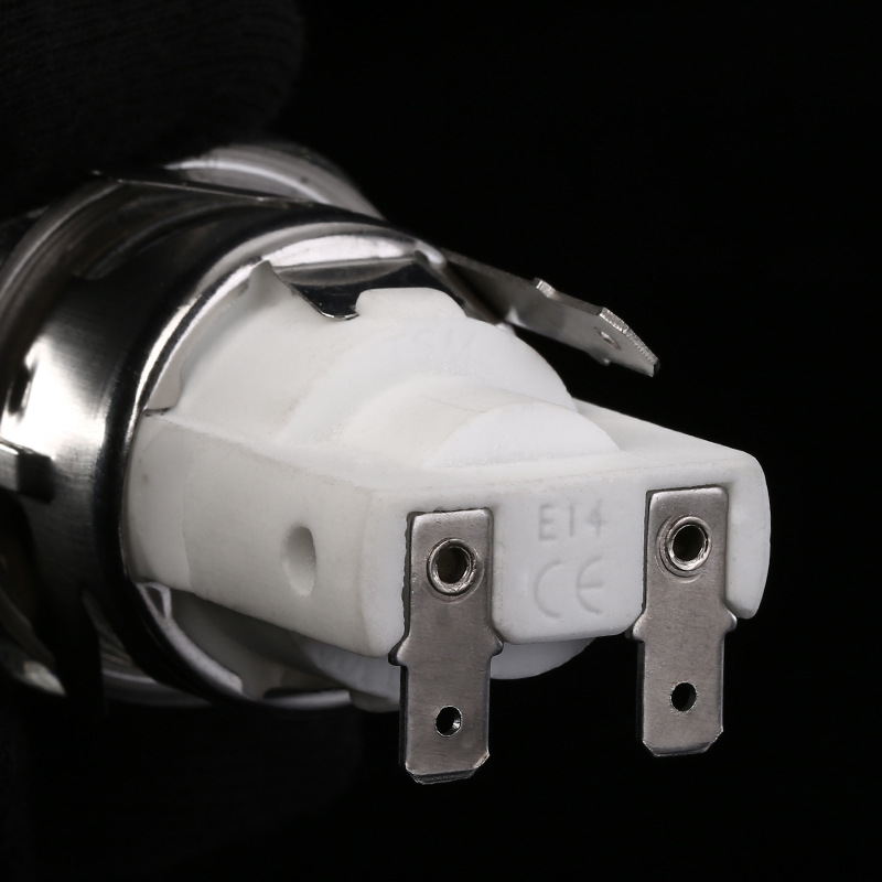 E14 2501 Oven Lamp Holder Oven Head High Temperature of 300 Degrees Oven Cover With 15W Light Bulbs