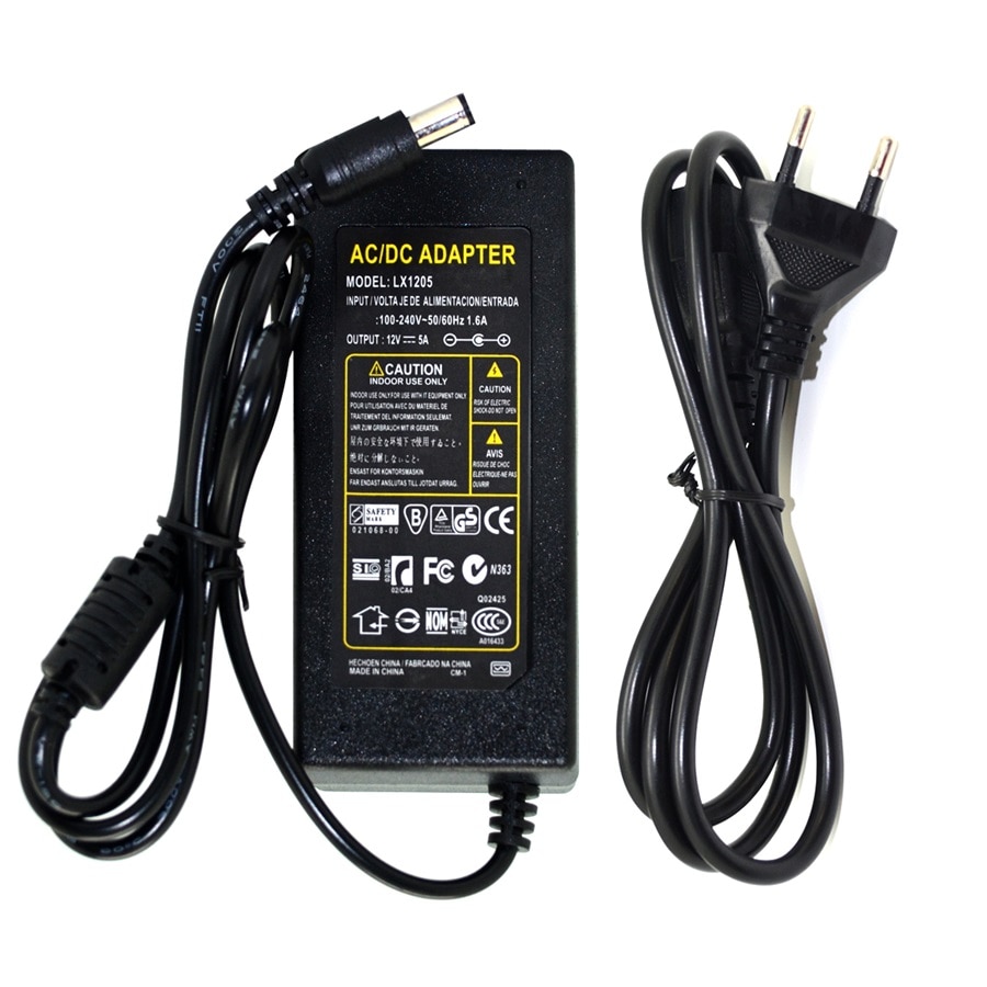 Adaptador de alimentación DC 5V 12V 24 V 1A 2A 3A 5A 6A 8A DC 5 12 24 V voltios transformadores de iluminación LED conductor adaptador de potencia tira de lámpara