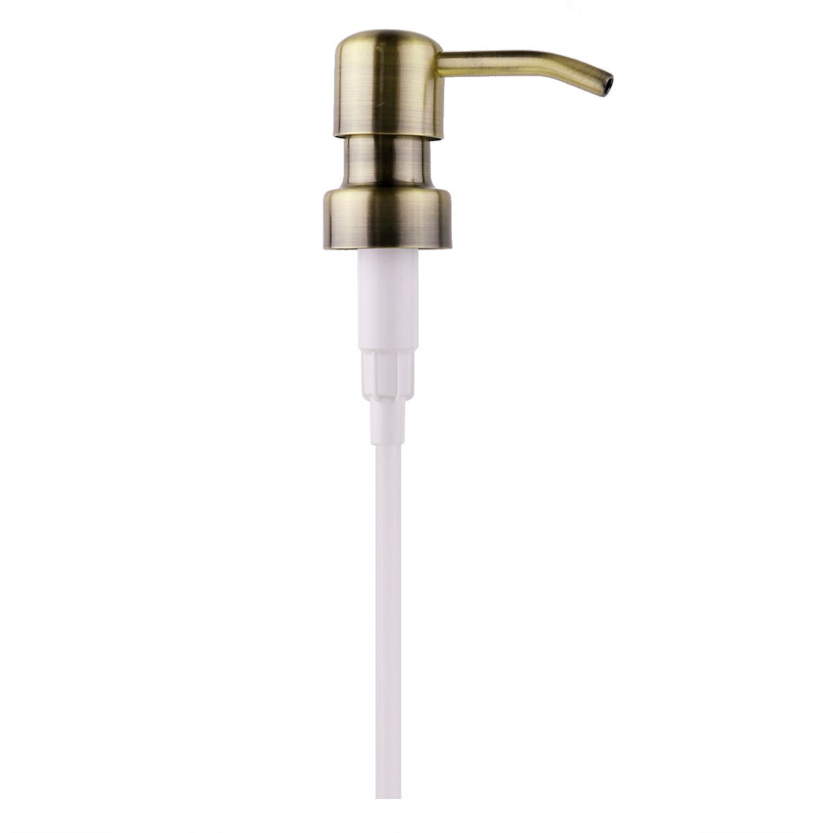 Trykk såpedispenser pumpedeksel baderom flytende såpe lotion dispenser lekkasjesikker metallhode erstatning sjampo pumpe deksel: Bronse