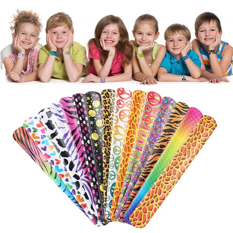 100 stk slap armbånd armbånd sæt dyremønstre håndledsrem slap bands til festevents tilbehør