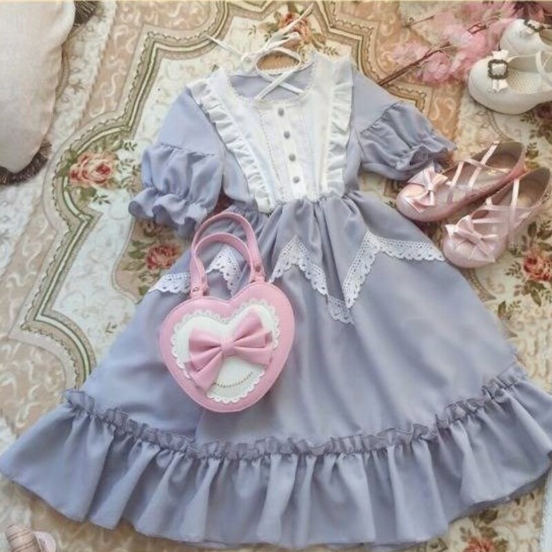 Vêtements Lolita pour filles Kawaii, robes pour femmes, vêtements de Style japonais, pour grandes adolescentes, jolie fée d'étudiant