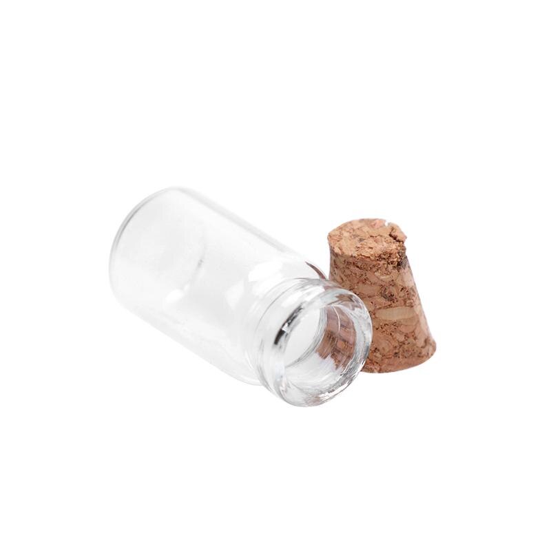25 Pcs Glass Wish Bottles Clear Small Mini Glass Jars with Cork Stoppers DIY Wish Bottles For Message Weddings Wish Party Favors