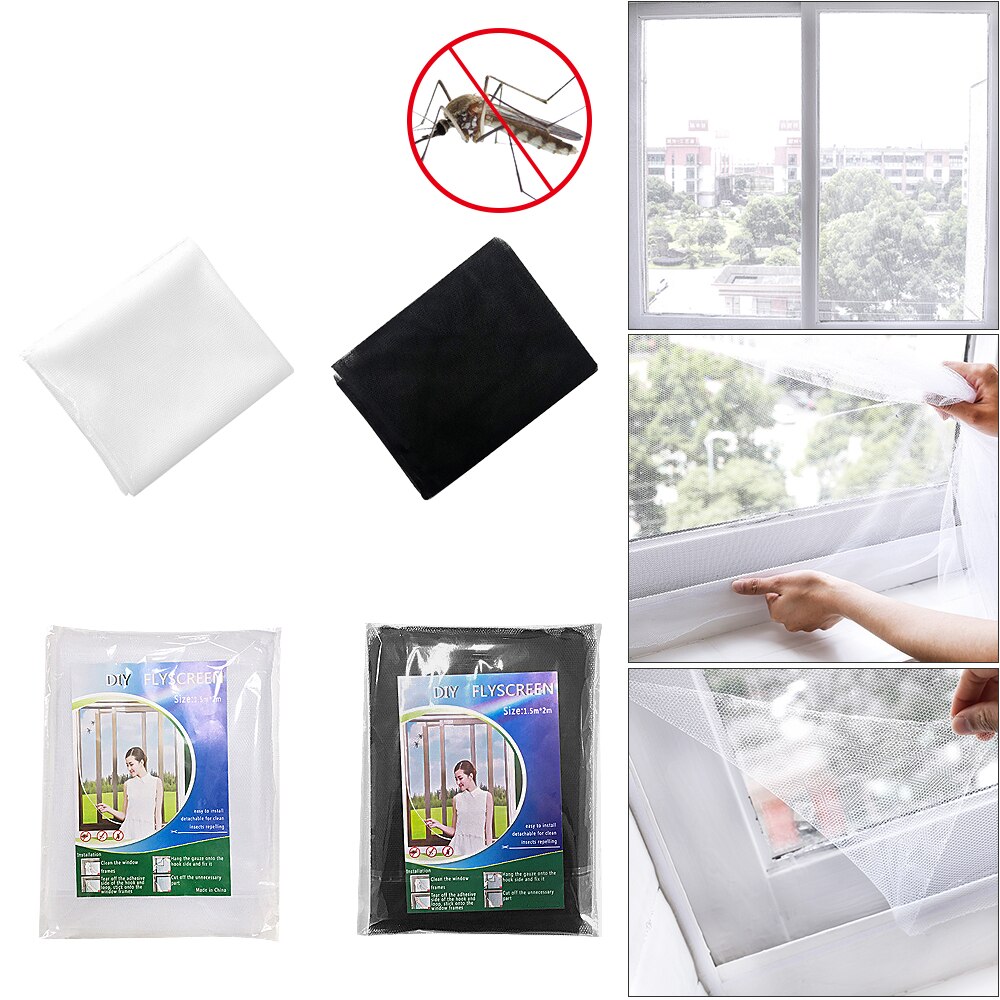 130 Cm X 150 Cm Fly Mosquito Window Net Mesh Screen Room Cortinas Mug Gordijnen Netto Gordijn Protector Fly Screen inzet