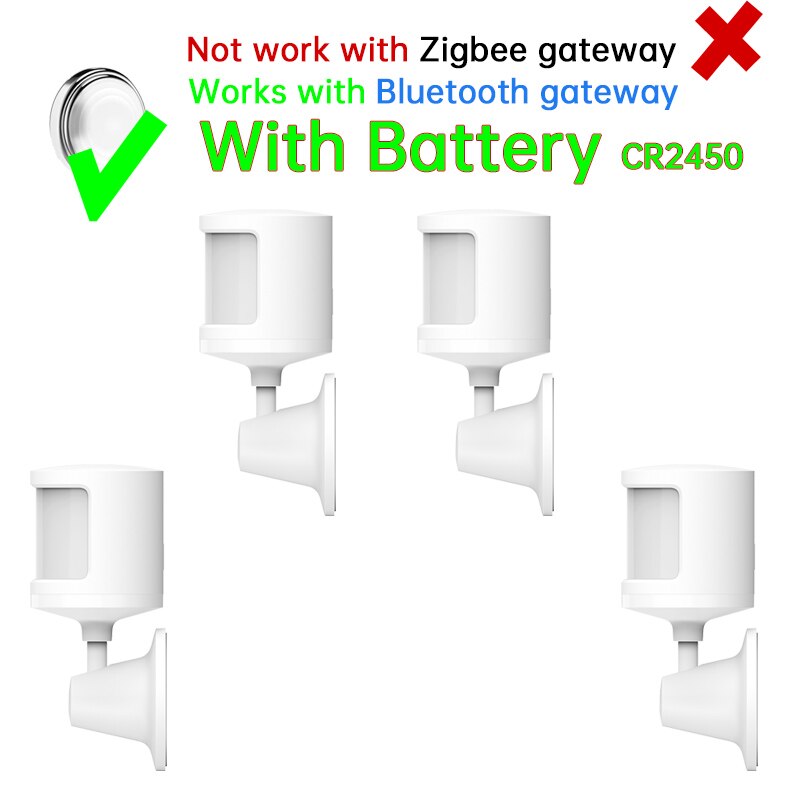 Original xiaomi mi sensor de movimento 2 corpo humano sensível luz ambiente transdutor escuro suporte bluetooth malha trabalho com mijia: 4 pcs with battery