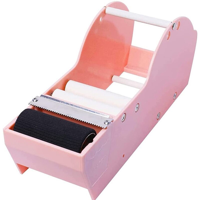 Dispensador de cinta rosa de escritorio, cinta activada por agua, dispensador de cinta activada por agua, sellado