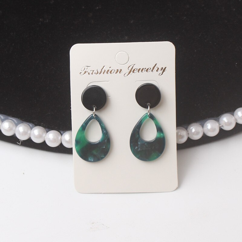 Gradiënt Acryl Vrouwen Oorbellen Hollow Water Dangle Oorbellen Voor Vrouwelijke Persoonlijkheid Oorbellen Bohemian Oor Sieraden