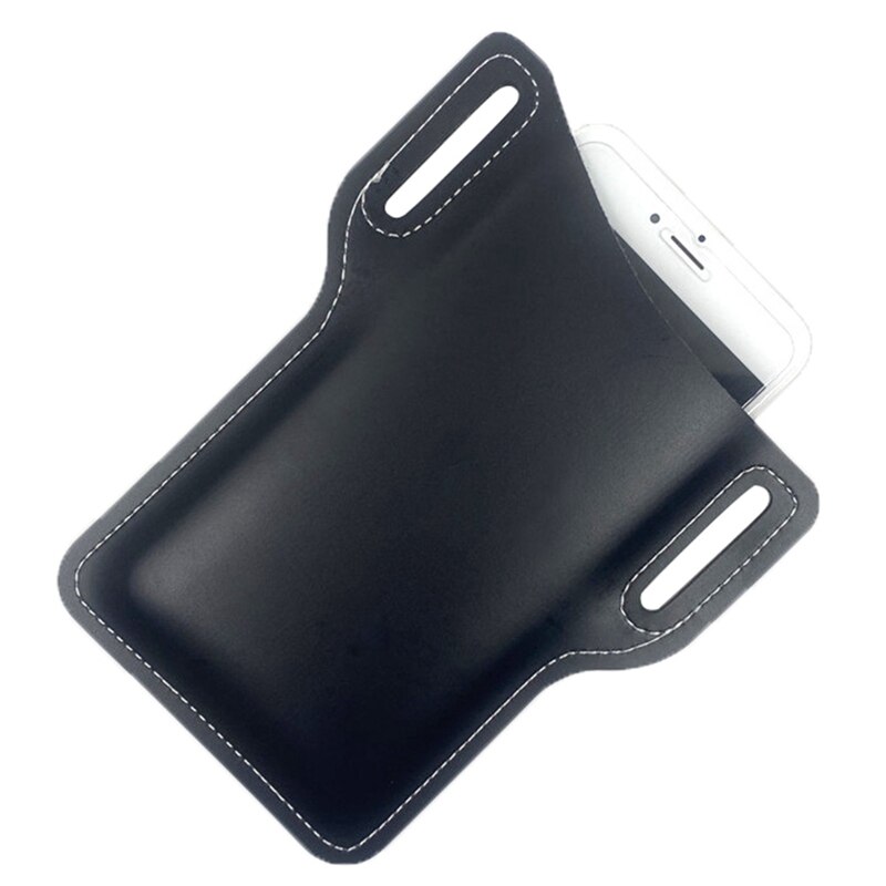 Saco da cintura do telefone celular bolsa de bolso de couro sacos de bolso coldre cinto de embreagem celular cintura bolsa cinta: F