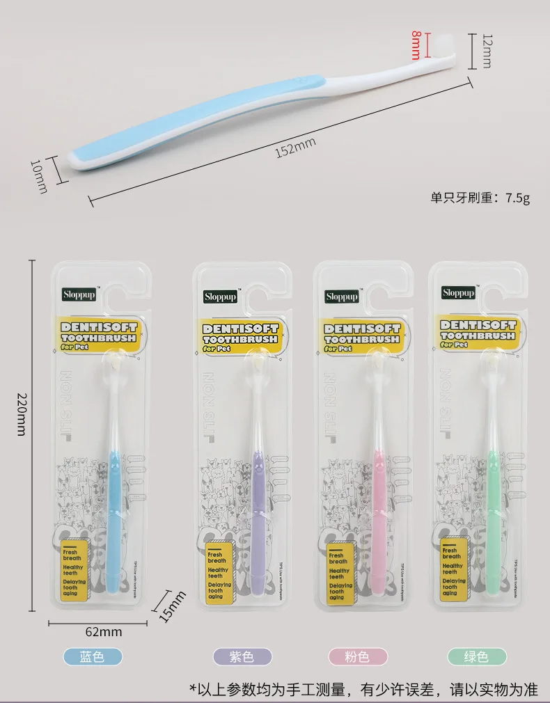 Cepillo de dientes de cabeza redonda para perros, elimina el mal aliento y el sarro, cuidado Dental, cepillo suave, herramientas de limpieza bucal para perros y gatos, suministros