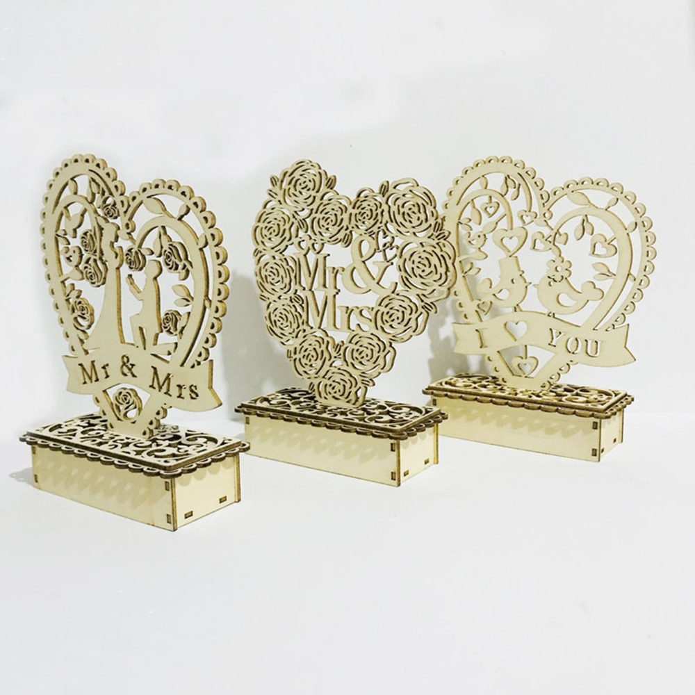 Drewniane ozdoby patelnia i pani dekoracje ślubne rustykalne ślub sprzyja prezenty DIY ślub walentynki prezent dla dziewczyny doprowadziło noc światło