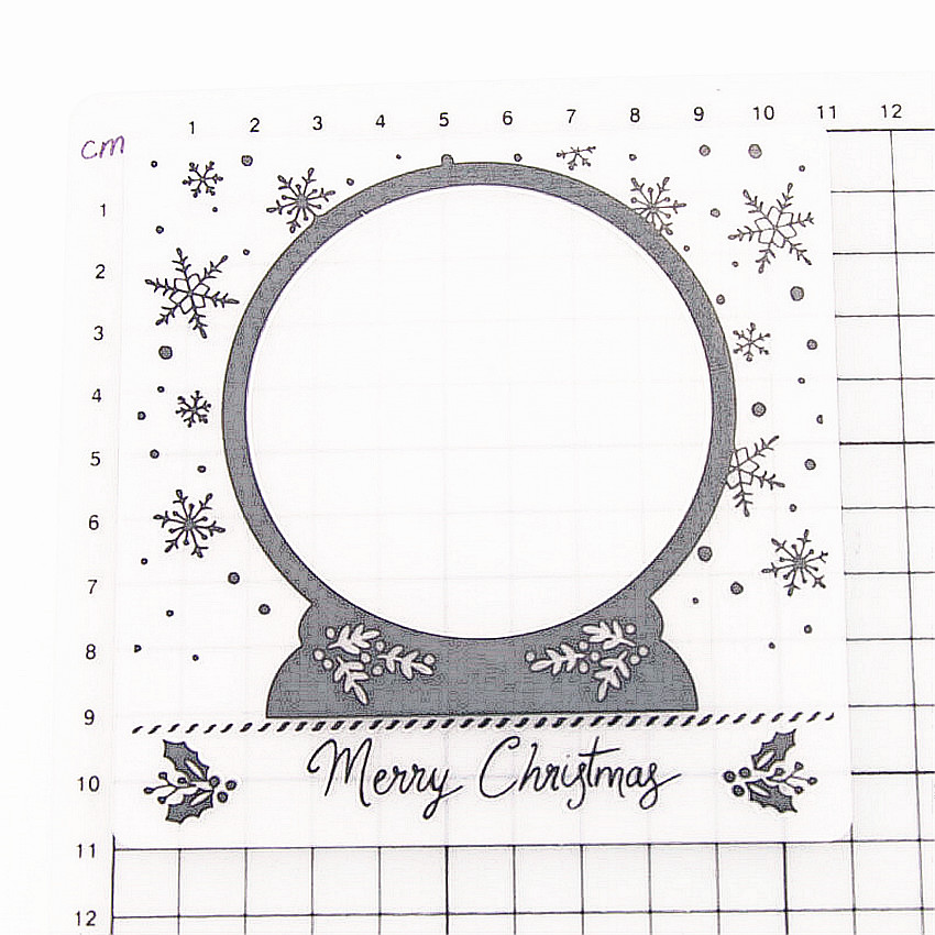 Easter plastic clock template Christmas wreath craft card making paper card album wedding decoration Embossing folders