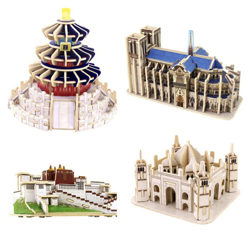 Diy Hout 3D Puzzel Speelgoed London Tower Bridge Puzzel 3D Modellen Educatief Speelgoed Kinderen Speelgoed Gebouw Model
