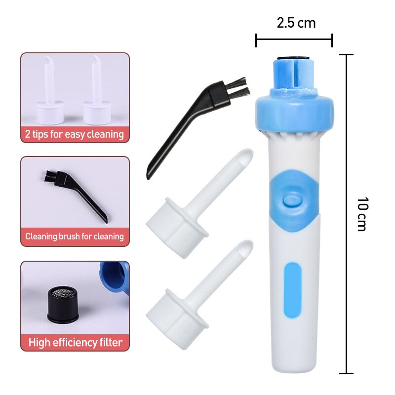 Electric Cordless Safe Vibration Painless Vacuum Ear Cleaner Dig Wax Ear Pick Remover Soft Spiral Ear-Cleaning Device Ear Care