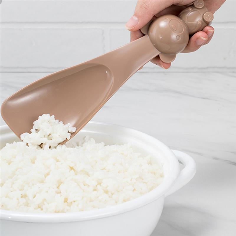 1pc verticale rijstlepels in de vorm van een schattige beer in de vorm van een rijstlepel