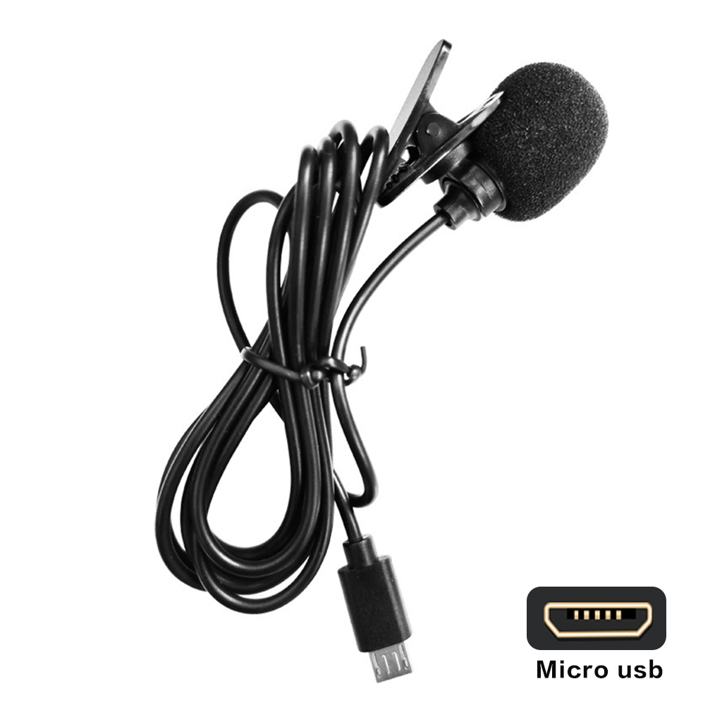 Micrófono externo de alta fidelidad para cámara de acción deportiva, Cable conector Micro USB, longitud de 1,5 M, V39, V316