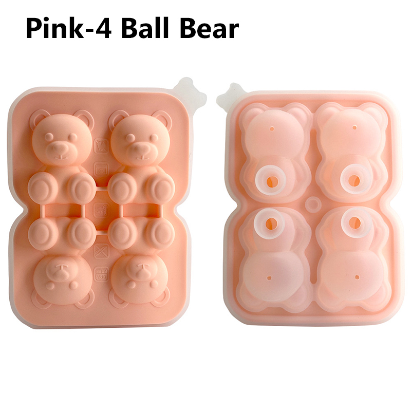 Nette Teddybär Eis Würfel, Der bilden Spritzen-nachweisen Und Leicht Zu gefallen, für Kühlschrank Mit Container, Nette Bär Eis Würfel Tablett: Gelb