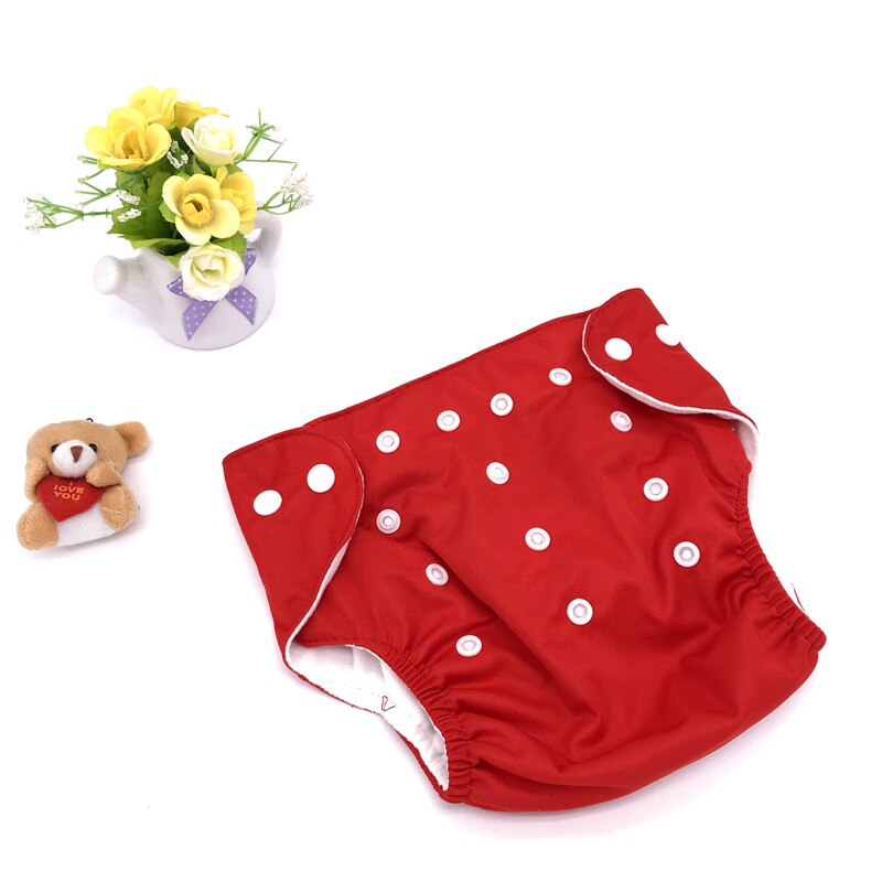 10Pc Reusable Baby Nappy Cloth Diapers Washable Boys Learning Pants: Red / For winter
