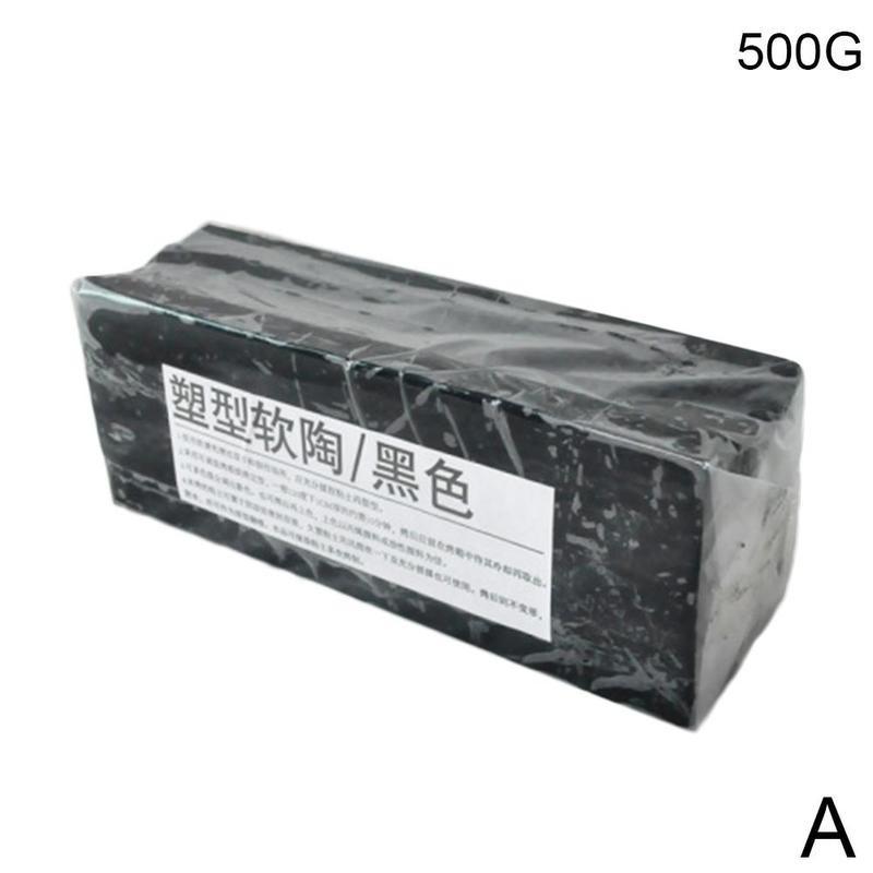 Arcilla polimérica de cerámica blanda para modelar, arcilla polimérica hecha a mano de , 500g, color negro, gris y blanco: Negro