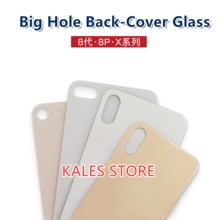 1 stück 100%  originale große löcher weiße rückglas-batterieabdeckung gehäbenutzen für iphone 8 -teiliger Ersatz