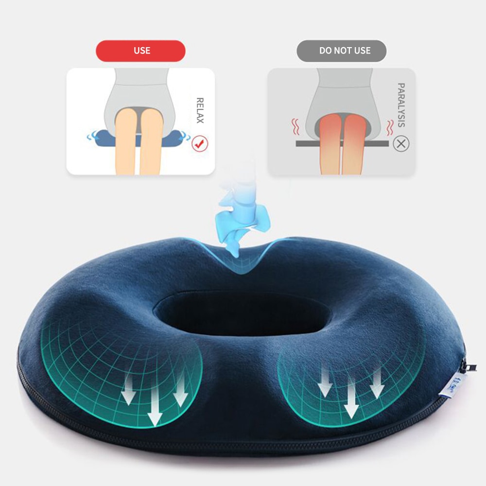 anti hemorrhoid massasje stol setepute hofte trykk opp ortopedisk halebenspute bil kontor sete pute 44*41*7.5cm