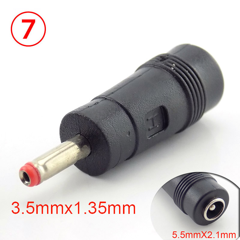 DC Power Adapter 5.5*2.1mm 2.5mm 3.5mm 1.35mm Female to Male Adaptor Connectors PC tablet CCTV Power Jack Plug: Gold
