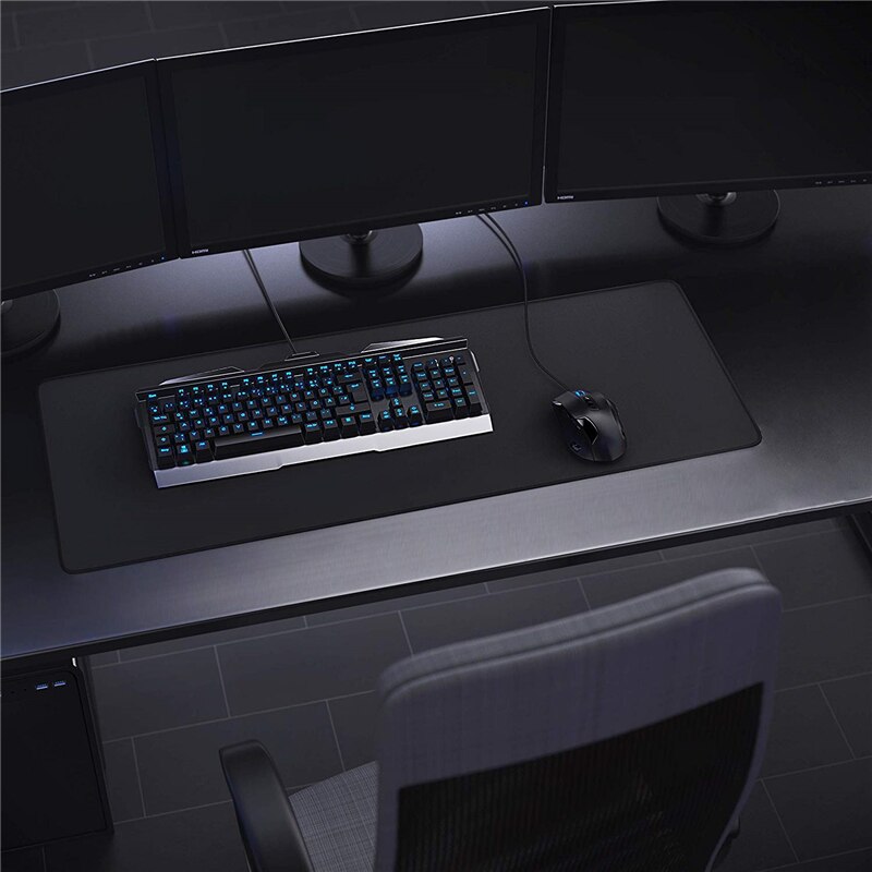 Alfombrilla de juego grande para ratón alfombrilla de ratón para teclado de ordenador grande, Base antideslizante, bordes cosidos duraderos, Ideal para ambos juegos