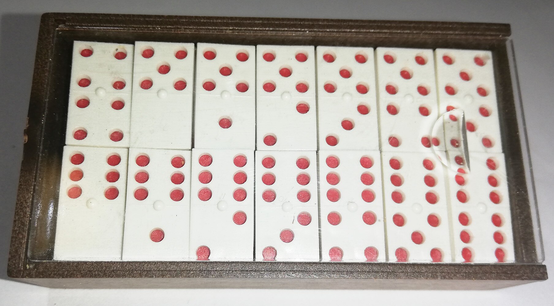 Domino, Mini Dominó 28 fichas fabricado en España juego mesa ideal para viaje camping jugar en familia