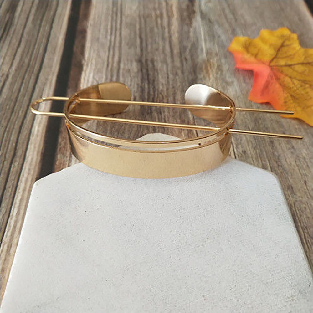Métal Vintage cheveux chignon support pince femmes cheveux bâton chignon Cage ronde queue de cheval cheveux griffe chapeaux accessoires de coiffure: gold