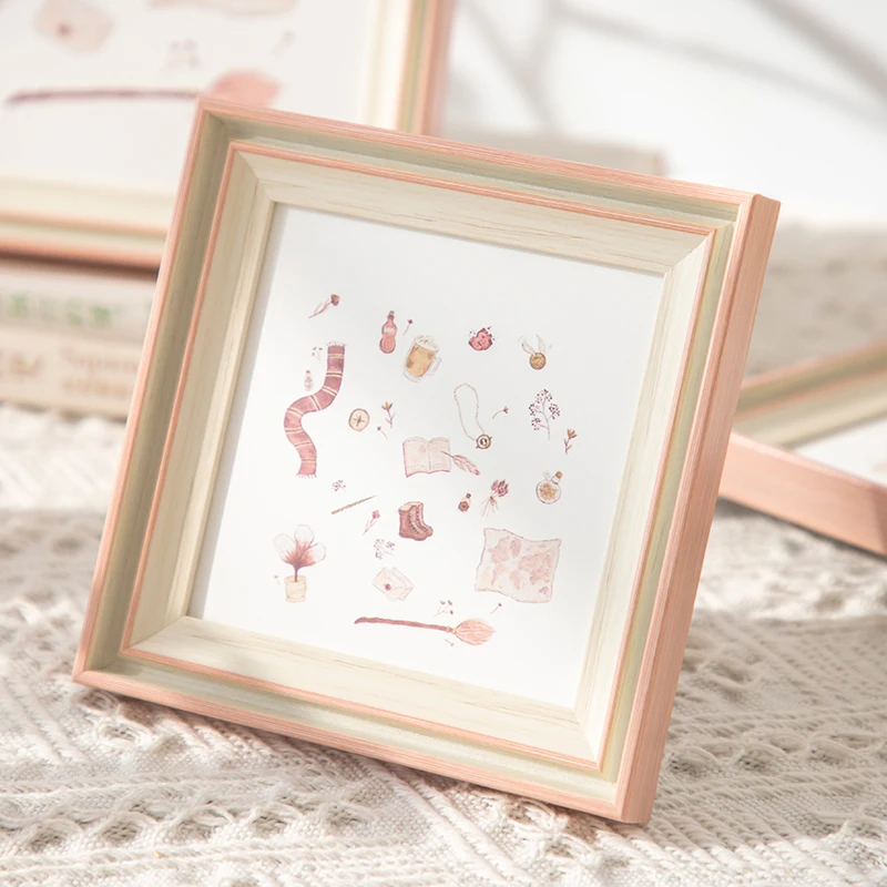 Vierkante Fotolijst Hars Frames Voor Foto 'S Wandstandaard Met Plexiglas Glas Voor 10X10, 15X15, 20X20 Kids Fotolijsten: 5 inch / YELLOW