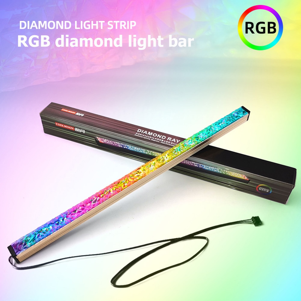 Aluminum Alloy PC Case LED Strip RGB Color 28cm Changing Chassis Lamp for COOLMOON Office Caring Computer Supplies