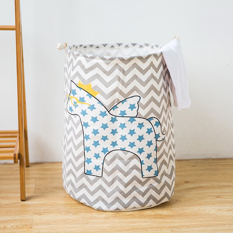 Cotton and linen household storage bucket storage box picking basket storing dirty clothes basket clothes basket folding clothes