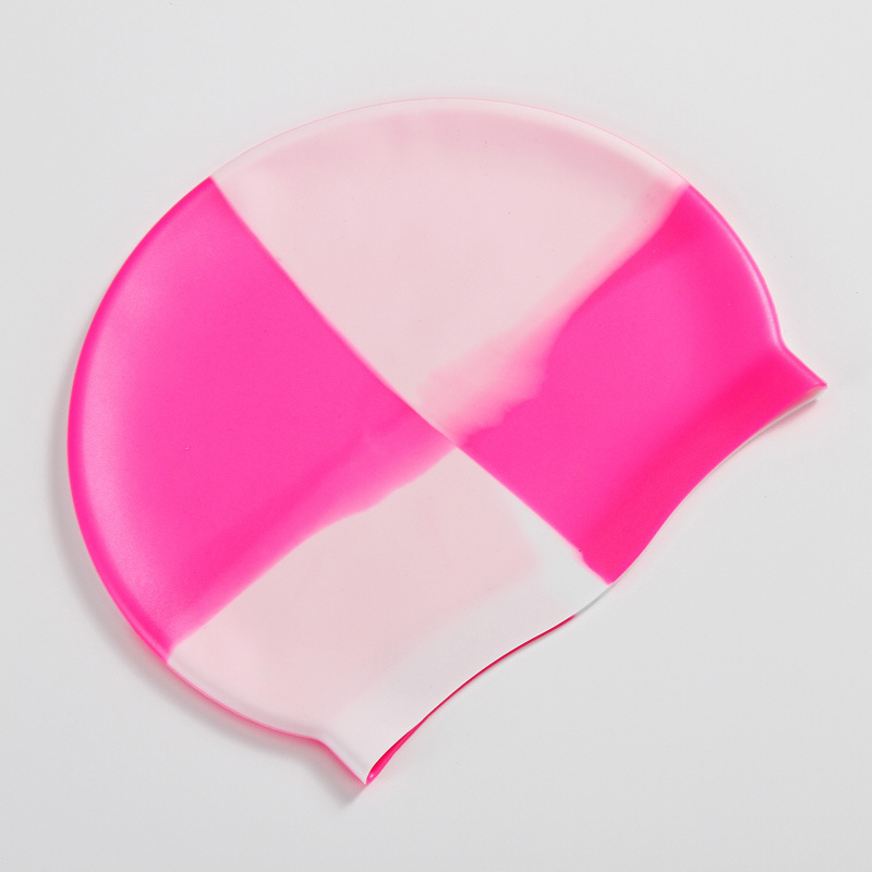 Silicone Adult Waterproof Swimming Cap Gradient Color Dry Hair Swim Cap for Men Women Protect Ears Swim Hat Swimming Accessories: VIOLET/紫罗兰