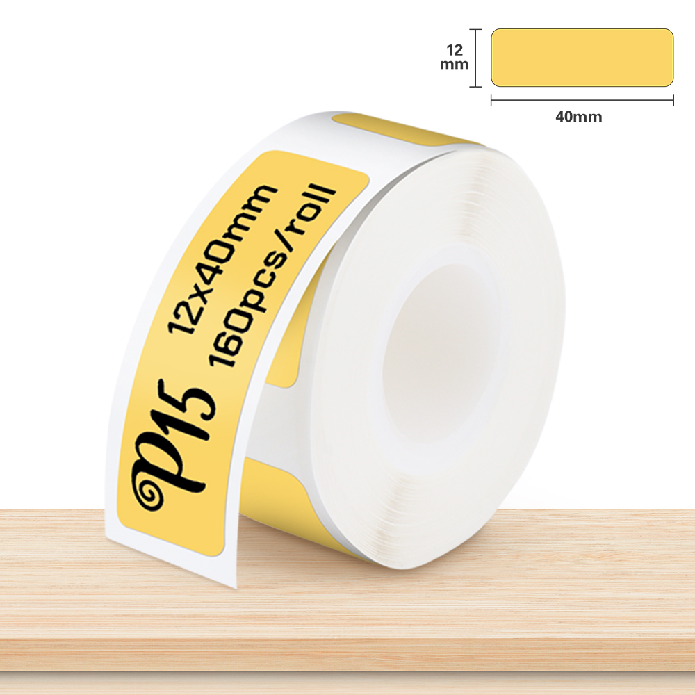 P15 Papierrolle 15x40 Thermoaufkleber 12x40 15x30 14x40 Thermodruckerband Transparentes Etikettenpapier für P15 P12 P11 D30 Q30S: LC