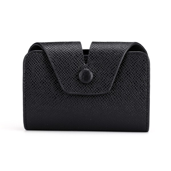 Purdored 1pc titular do cartão de visita de couro titular do cartão de visita unisex caso de cartão de crédito id de banco para moeda bolsa: type 2 black