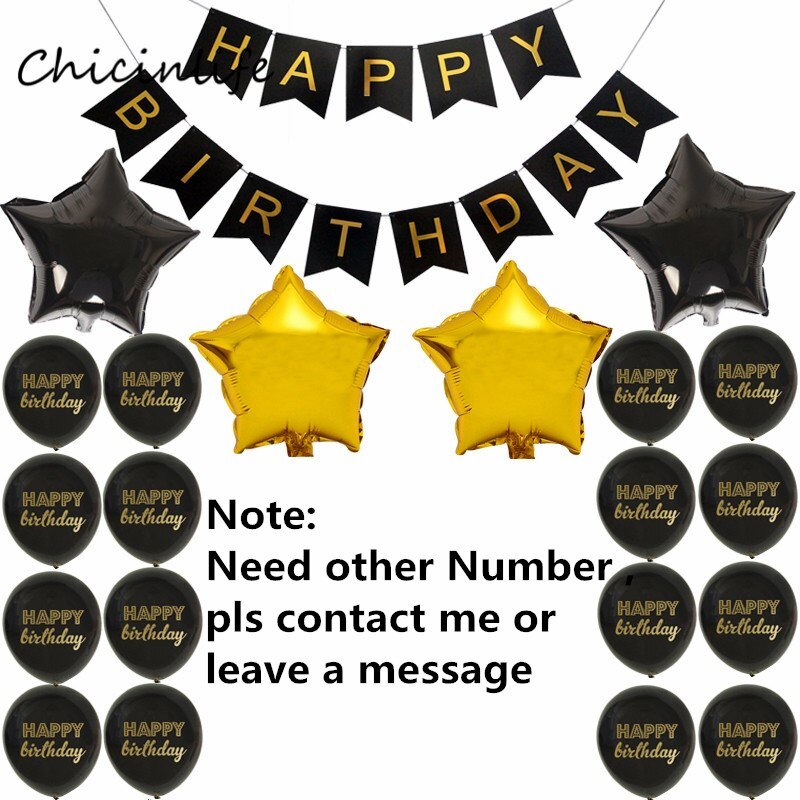 Happy Birthday Banner Balloon Adlut 33 30th Birthday Party Decoration 16 17 21 22 24 25 26 27 Years old Birthday Party Blloons: Other Number