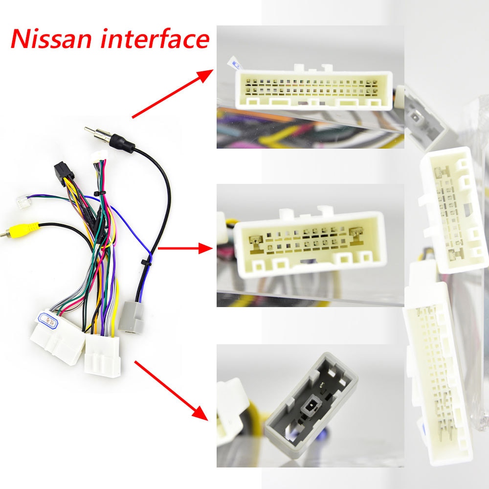Podofo android 2 din bilradio multimedieafspiller universal tilbehør ledning adapter stik stik kabel til vw nissian toyota