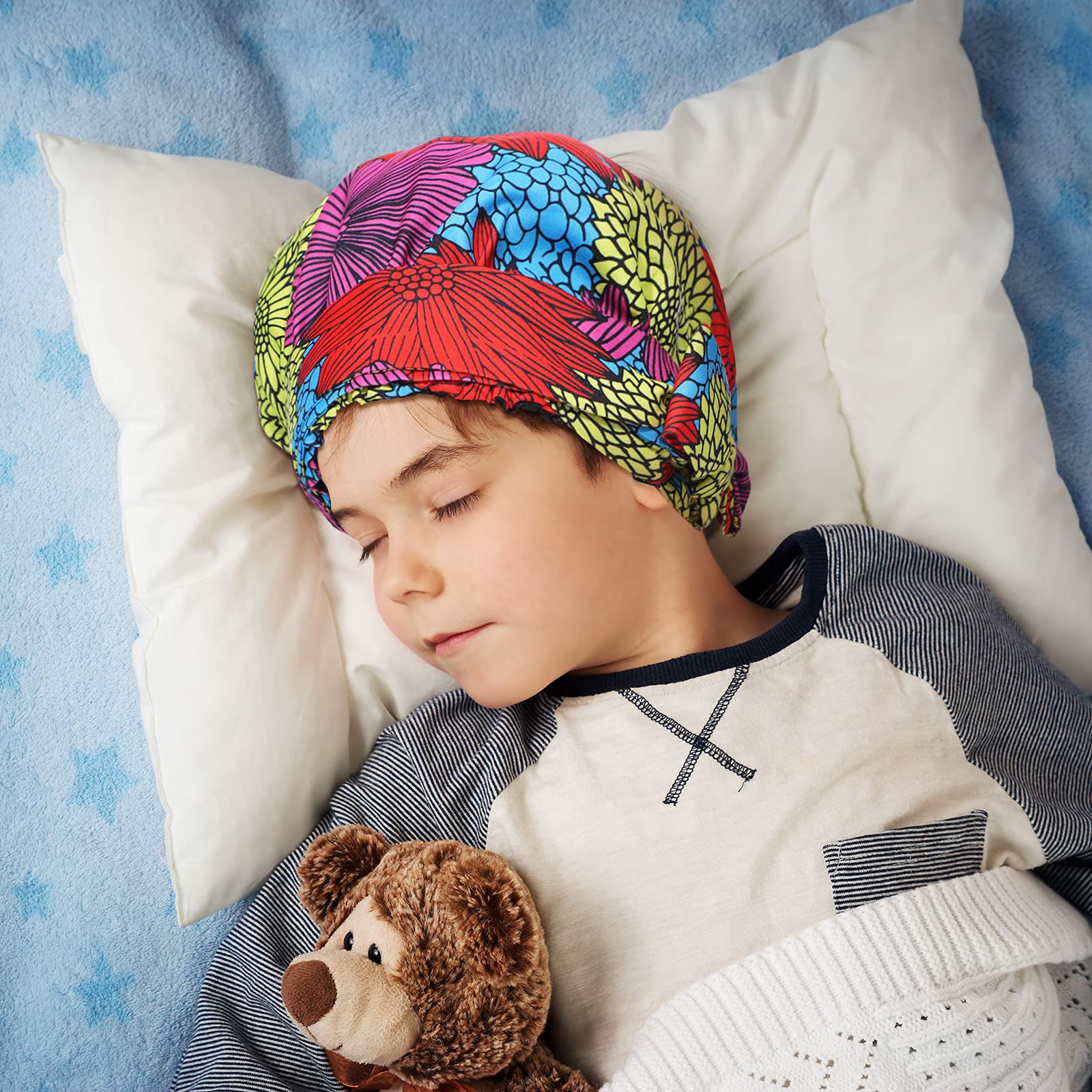 Kids Satijn Gevoerd Hoofddeksels Krullend Haar Bonnet Voor Slapen Afrikaanse Kinderen Hoofd Sjaal Mutsen Caps Jongen Meisjes Wrap Hoofd