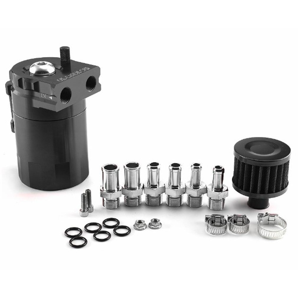 Oil Tank Set Oil Storage Tank 300ml With Vented Aluminum Compact Double Cylinder Polished Baffle