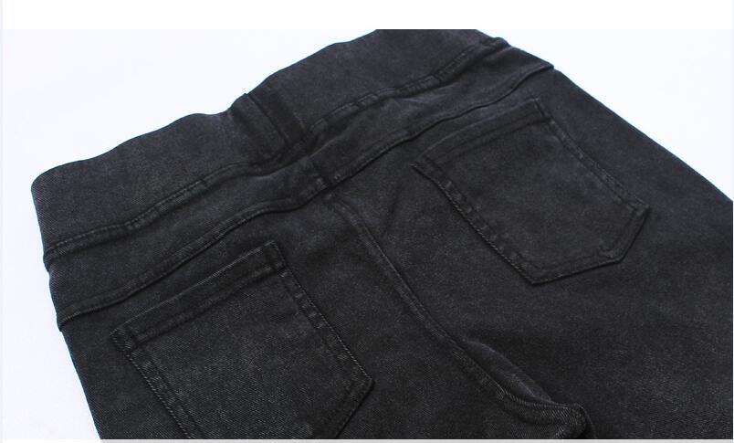 Stickerei Jeans Hohe Elastische Boyfriend-Jeans Weibliche Gewaschen Denim Dünne Weibliche Gedruckt Bleistift Hosen Zerrissene Streetwear Hosen